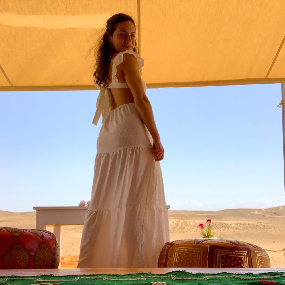 White airy Long dress